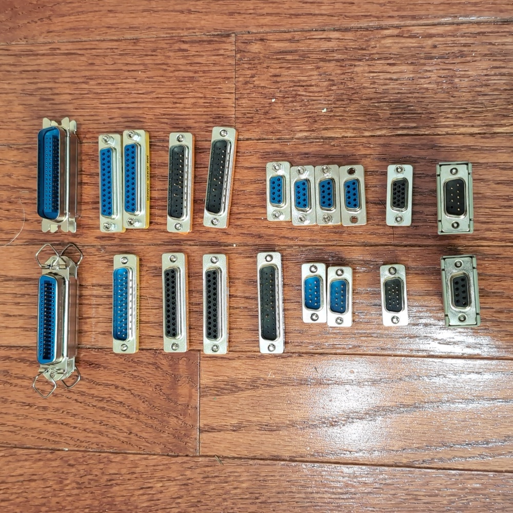 PC Connectors DB25 Female Male RS232 D-Sub 25 Pins